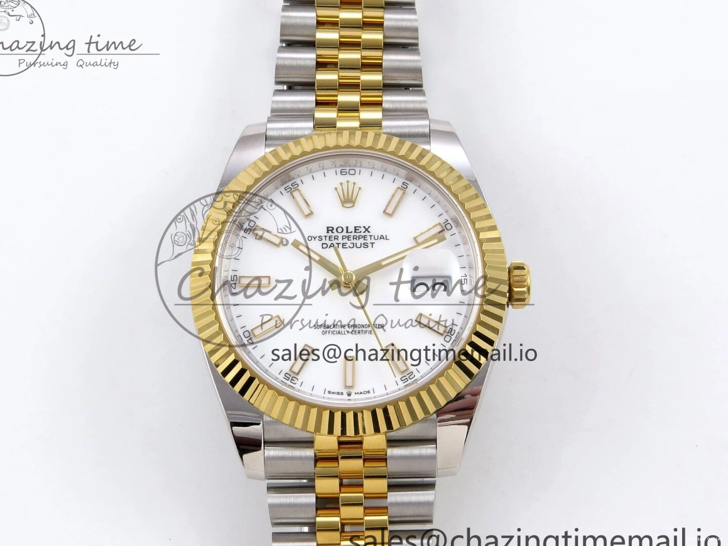 0420 DateJust 41 SS YG ARF 1:1 Best Edition 904L Steel White Stick Dial on Jubilee Bracelet SH3235 (Gain Weight) Seasonal 1223